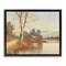 Stupell Industries Autumn Cabin Along River Floating Frame, design by Lettered and Lined